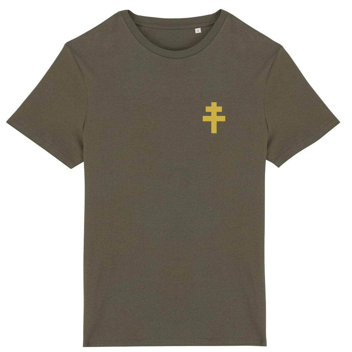T-shirt - Croix de Lorraine (discret) Kaki / XS