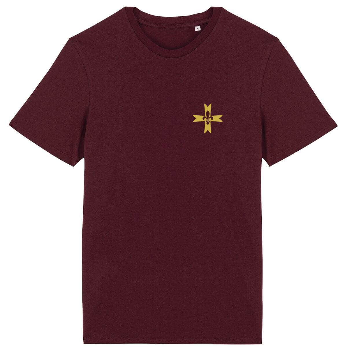 T-shirt - Croix des guides et scouts d'Europe (discret) Bordeaux / XS