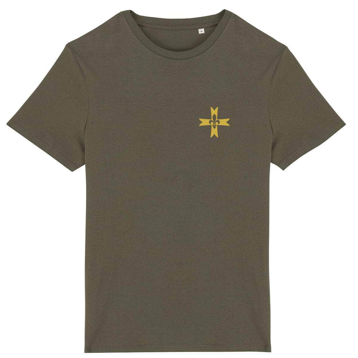 T-shirt - Croix des guides et scouts d'Europe (discret) Kaki / XS