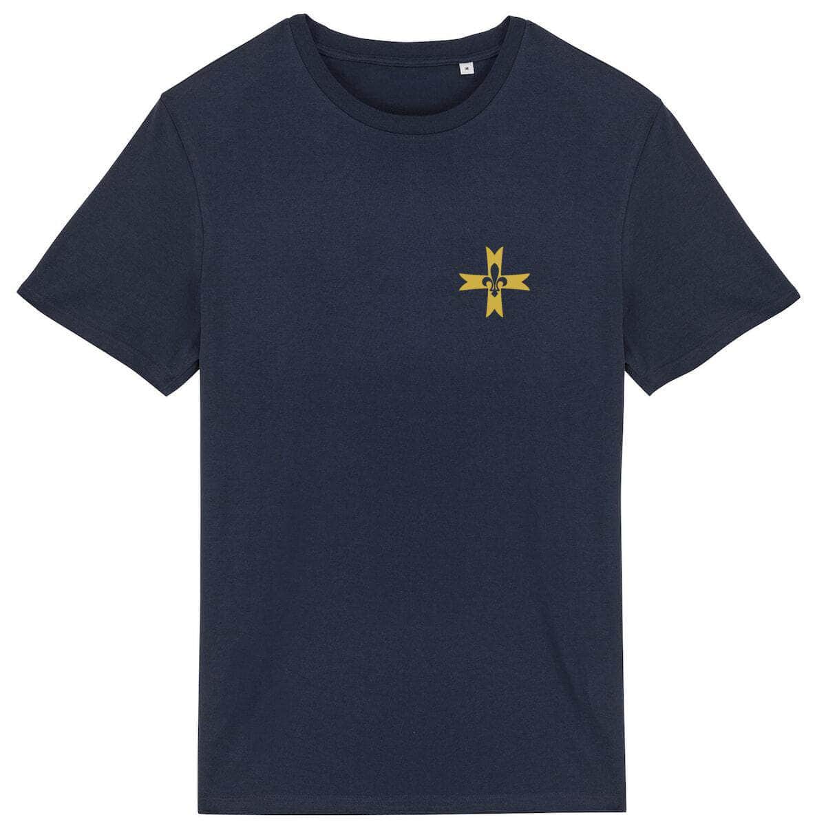 T-shirt - Croix des guides et scouts d'Europe (discret) Marine / XS